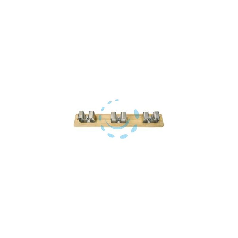 APPENDISCOPA LUX NOCE CON 3 GANCI ACCIAIO INOX - mm.260x50h.