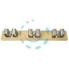 APPENDISCOPA LUX NOCE CON 3 GANCI ACCIAIO INOX - mm.260x50h.