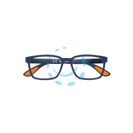 OCCHIALE LETTURA MONTATURA POLICARBONATO SOFT TOUCH BLU/ARANCIONE PR80 - diottrie +3,0 - 31Z-PR80-300