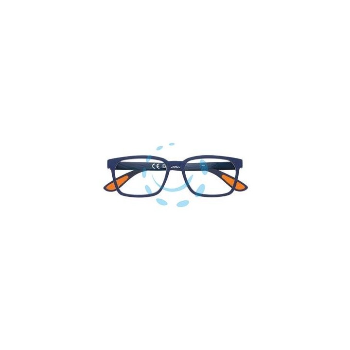 OCCHIALE LETTURA MONTATURA POLICARBONATO SOFT TOUCH BLU/ARANCIONE PR80 - diottrie +3,0 - 31Z-PR80-300
