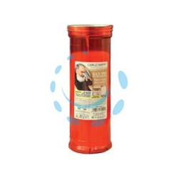 LUMINO CERO VOTIVO "SAN PIO" - ø cm.6,5x21h. gr.320 durata 70 ore circa