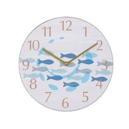 OROLOGIO MURO PESCI BLU - ø cm.30