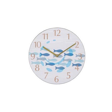 OROLOGIO MURO PESCI BLU - ø cm.30