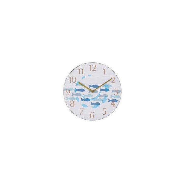 OROLOGIO MURO PESCI BLU - ø cm.30