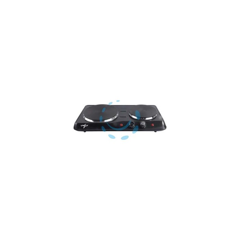 FORNELLO ELETTRICO 2 PIASTRE 2500W - 1000+1500W - piastre ghisa ø mm.155 e 185