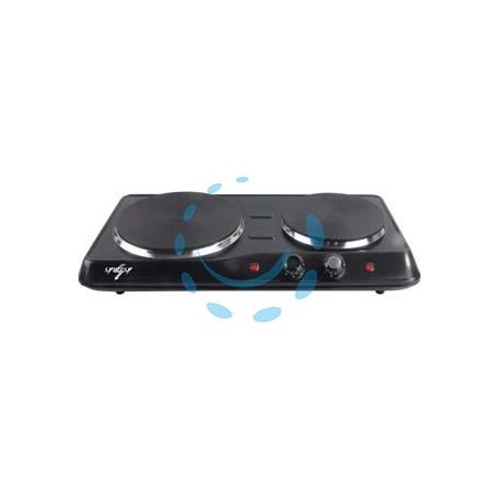 FORNELLO ELETTRICO 2 PIASTRE 2500W - 1000+1500W - piastre ghisa ø mm.155 e 185