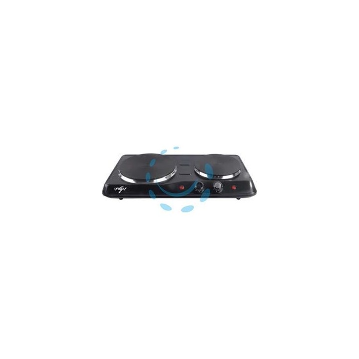 FORNELLO ELETTRICO 2 PIASTRE 2500W - 1000+1500W - piastre ghisa ø mm.155 e 185