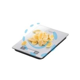 BILANCIA DA CUCINA ELETTRONICA KG.5 "ACCURA" PIANO IN VETRO - cm.20,5x16,5