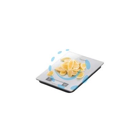 BILANCIA DA CUCINA ELETTRONICA KG.5 "ACCURA" PIANO IN VETRO - cm.20,5x16,5