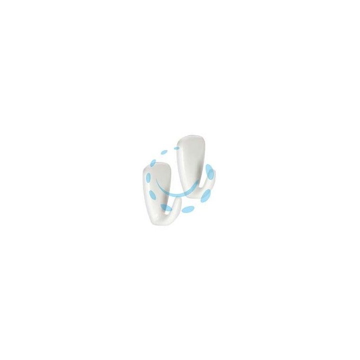 GANCIO ADESIVO GRANDE IN PLASTICA PZ.2 "PRESTO" - cm.3x4