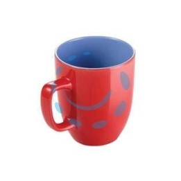 TAZZA MUG "CREMA SHINE" ROSSA ML.300 - ø cm.8x9,5h. 