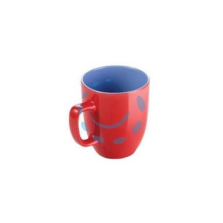 TAZZA MUG "CREMA SHINE" ROSSA ML.300 - ø cm.8x9,5h. 
