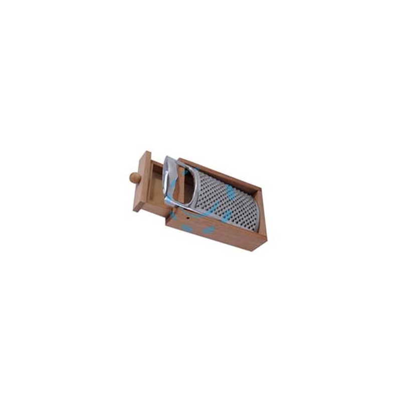 GRATTUGIA IN ACCIAIO INOX CON STRUTTURA IN LEGNO 