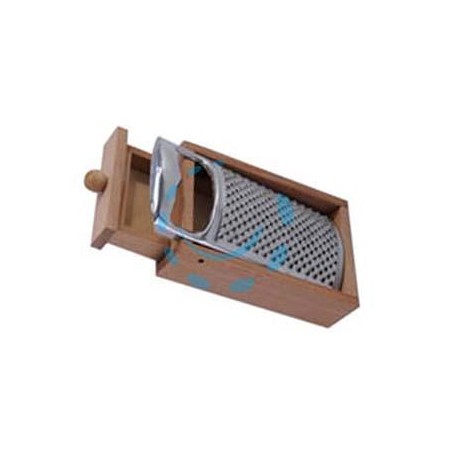 GRATTUGIA IN ACCIAIO INOX CON STRUTTURA IN LEGNO 