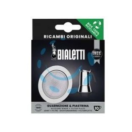SET GUARNIZIONI PZ.1 + 1 FILTRO PER CAFFETTIERA ACCIAIO - 4 tazze