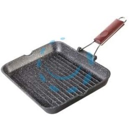 PIASTRA BISTECCHIERA RETTANGOLARE MANICO PIEGH. IN LEGNO LINEA GRANITO - cm.33x26