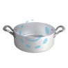 CASSERUOLA CILINDRICA MEZZA FONDA IN ALLUMINIO CON 2 MANIGLIE - cm.24