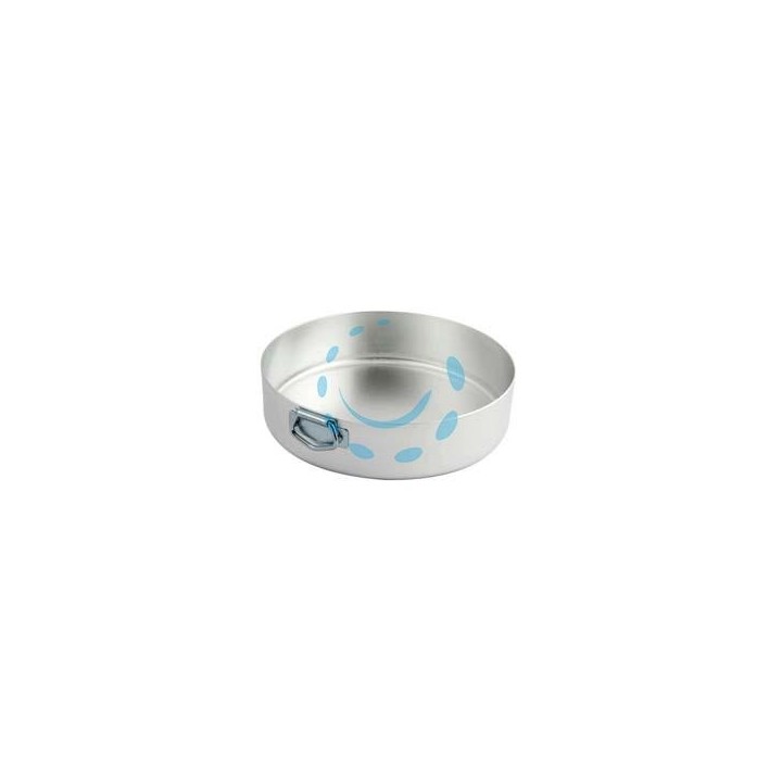 TORTIERA CILINDRICA ALTA IN ALLUMINIO CON ANELLO - cm.24