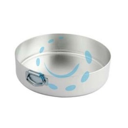 TORTIERA CILINDRICA ALTA IN ALLUMINIO CON ANELLO - cm.28