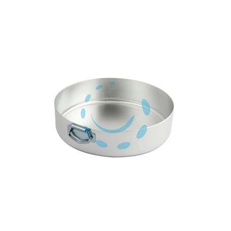 TORTIERA CILINDRICA ALTA IN ALLUMINIO CON ANELLO - cm.32