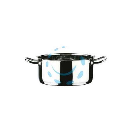 CASSERUOLA 2 MANICI IN ACCIAIO INOX 18/10 - cm.18 lt.2,2