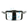 CASSERUOLA 2 MANICI IN ACCIAIO INOX 18/10 - cm.22 lt.3,9