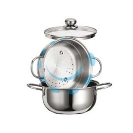 VAPORIERA STAR IN ACCIAIO AISI 430 CON CESTELLO - cm.20