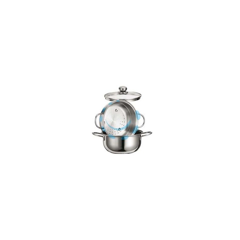 VAPORIERA STAR IN ACCIAIO AISI 430 CON CESTELLO - cm.20