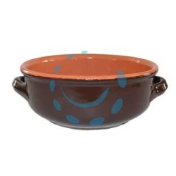 CIOTOLA CON MANICI IN TERRACOTTA BRUNELLA - cm.12