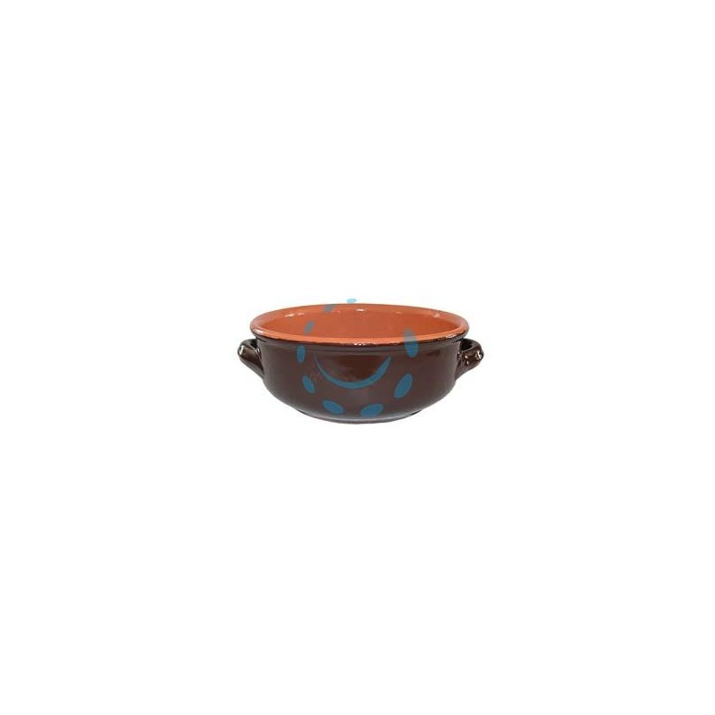 CIOTOLA CON MANICI IN TERRACOTTA BRUNELLA - cm.12