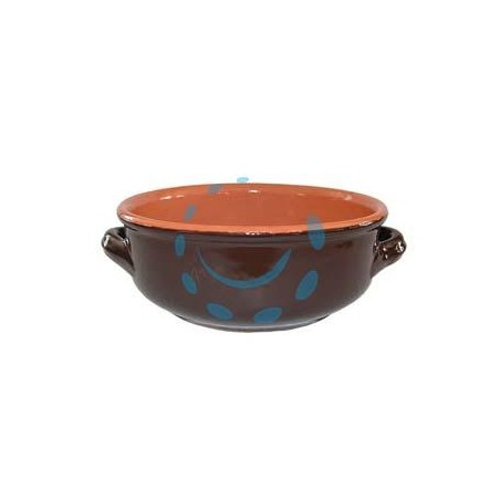 CIOTOLA CON MANICI IN TERRACOTTA BRUNELLA - cm.12