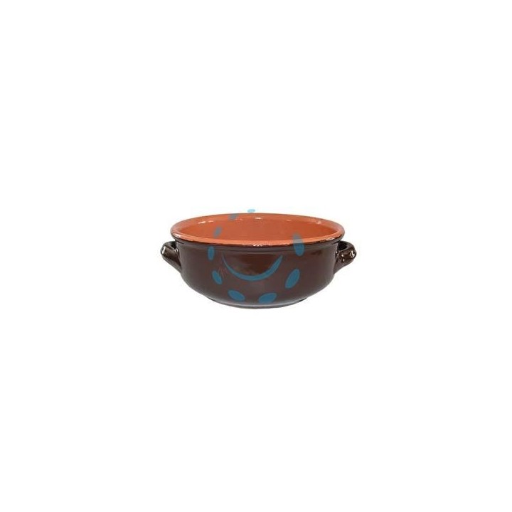 CIOTOLA CON MANICI IN TERRACOTTA BRUNELLA - cm.12