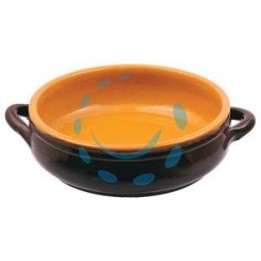TEGAME IN TERRACOTTA BASSO 2 MANICI BRUNELLA - cm.19