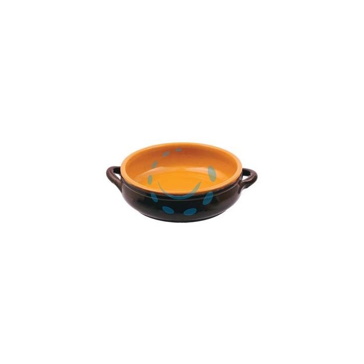 TEGAME IN TERRACOTTA BASSO 2 MANICI BRUNELLA - cm.19