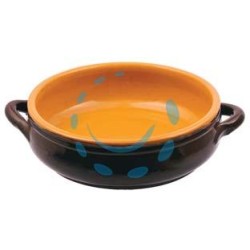 TEGAME IN TERRACOTTA BASSO 2 MANICI BRUNELLA - cm.25