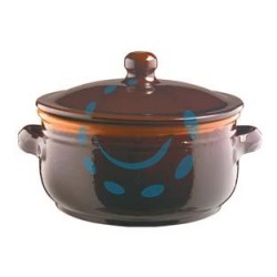 TEGAME IN TERRACOTTA BRUNELLA CON COPERCHIO - cm.20
