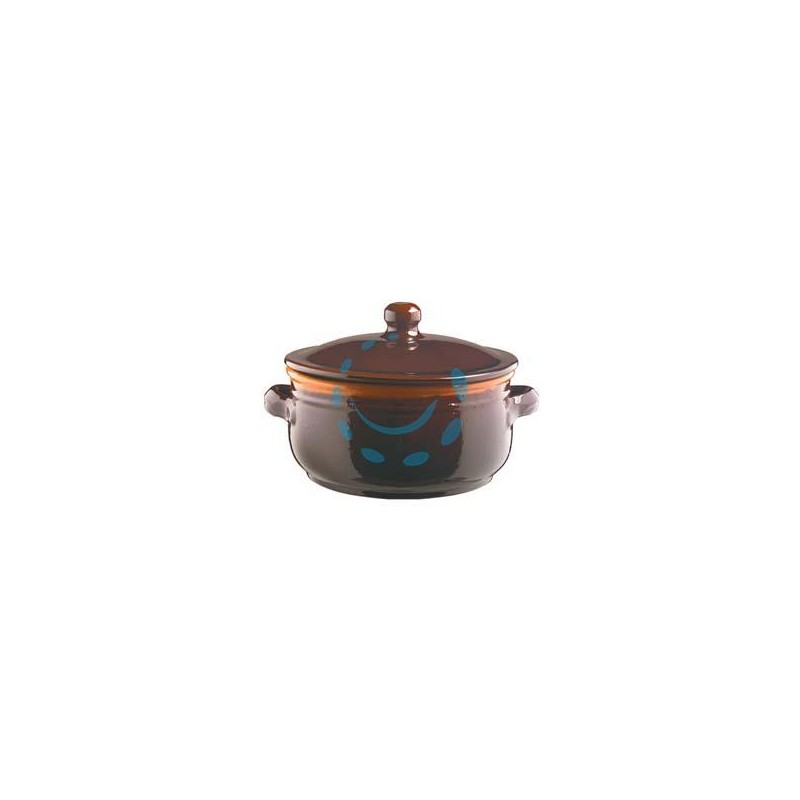 TEGAME IN TERRACOTTA BRUNELLA CON COPERCHIO - cm.20