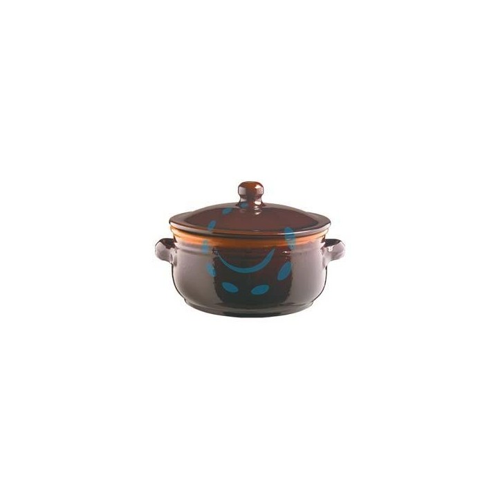 TEGAME IN TERRACOTTA BRUNELLA CON COPERCHIO - cm.27