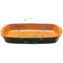 TEGLIA RETTANGOLARE IN TERRACOTTA BRUNELLA - cm.32x18