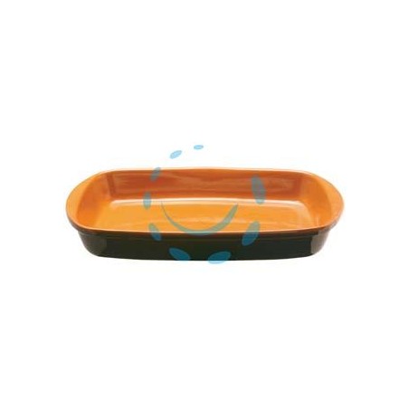 TEGLIA RETTANGOLARE IN TERRACOTTA BRUNELLA - cm.32x18
