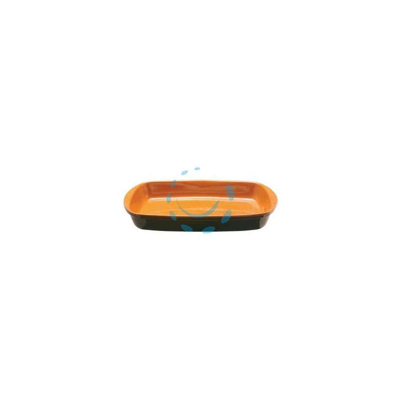 TEGLIA RETTANGOLARE IN TERRACOTTA BRUNELLA - cm.42x25