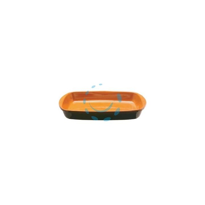 TEGLIA RETTANGOLARE IN TERRACOTTA BRUNELLA - cm.42x25