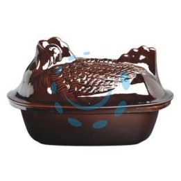 CUOCIPOLLO IN TERRACOTTA BRUNELLA - cm.38
