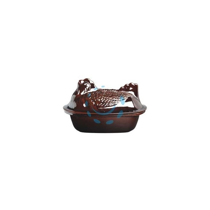 CUOCIPOLLO IN TERRACOTTA BRUNELLA - cm.38