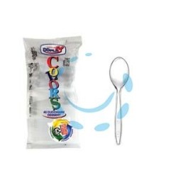 CUCCHIAINI TRASPARENTI PZ.40 
