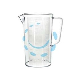 CARAFFA GRADUATA CON MANICO "FLORIDA" - lt.1,5 - ø cm.12x19h.