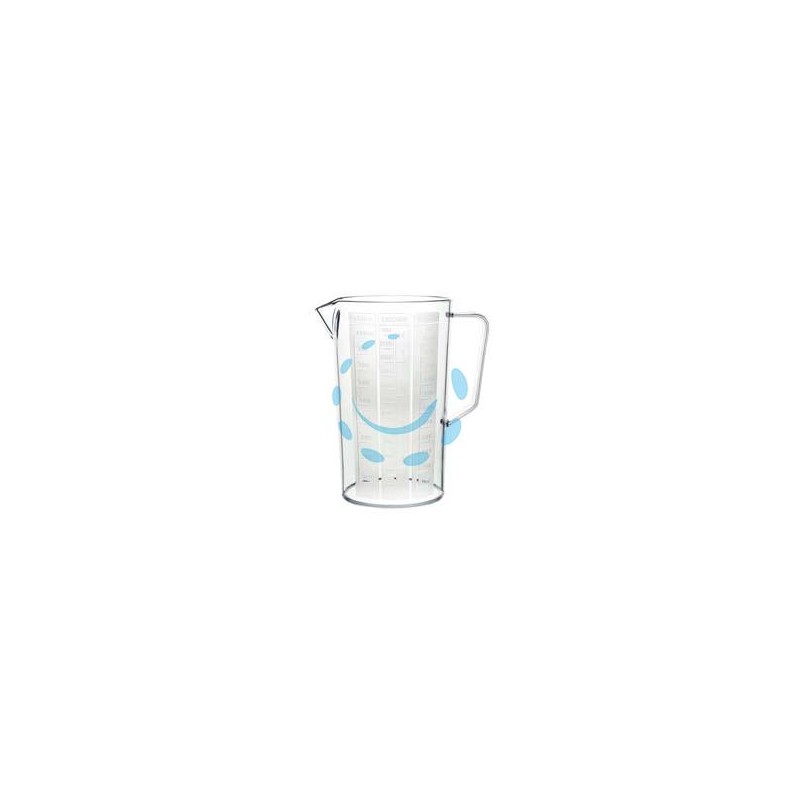 CARAFFA GRADUATA CON MANICO "FLORIDA" - lt.1,5 - ø cm.12x19h.
