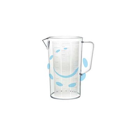CARAFFA GRADUATA CON MANICO "FLORIDA" - lt.1,5 - ø cm.12x19h.