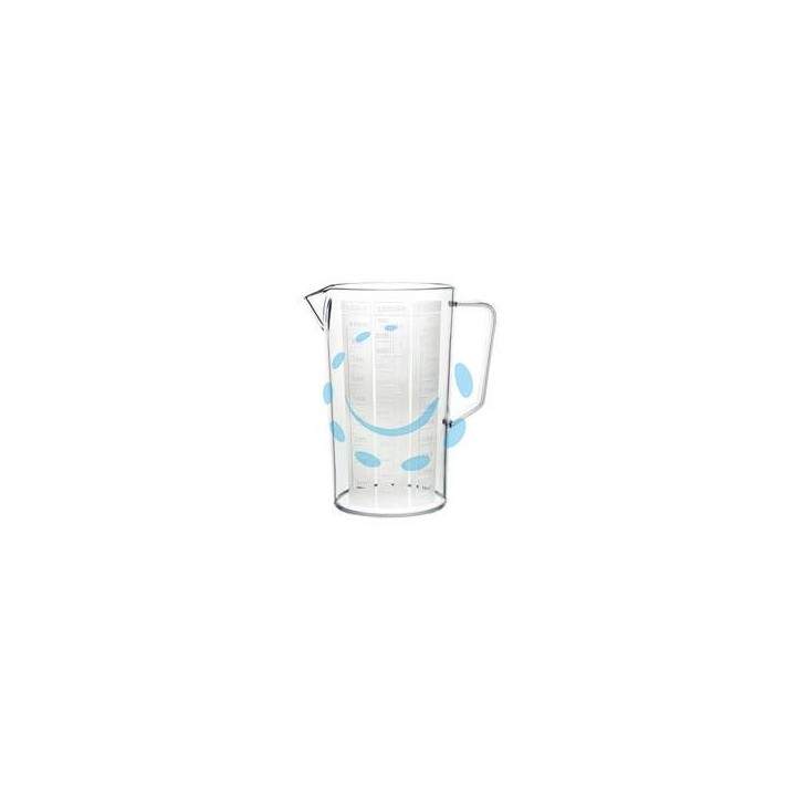 CARAFFA GRADUATA CON MANICO "FLORIDA" - lt.1,5 - ø cm.12x19h.