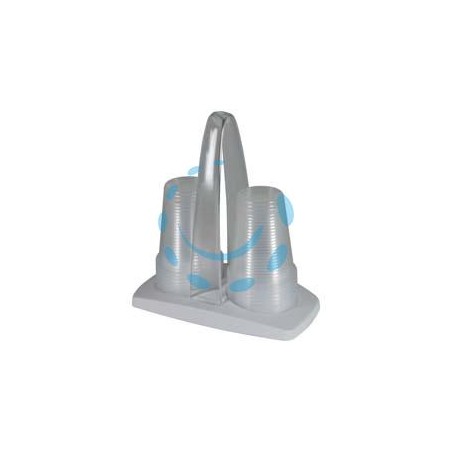 PORTABICCHIERI IN PLASTICA BIANCO - cm.20x11x18,5